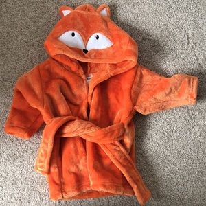 Hudson Baby Plush Fox Robe 0-9 months NWOT